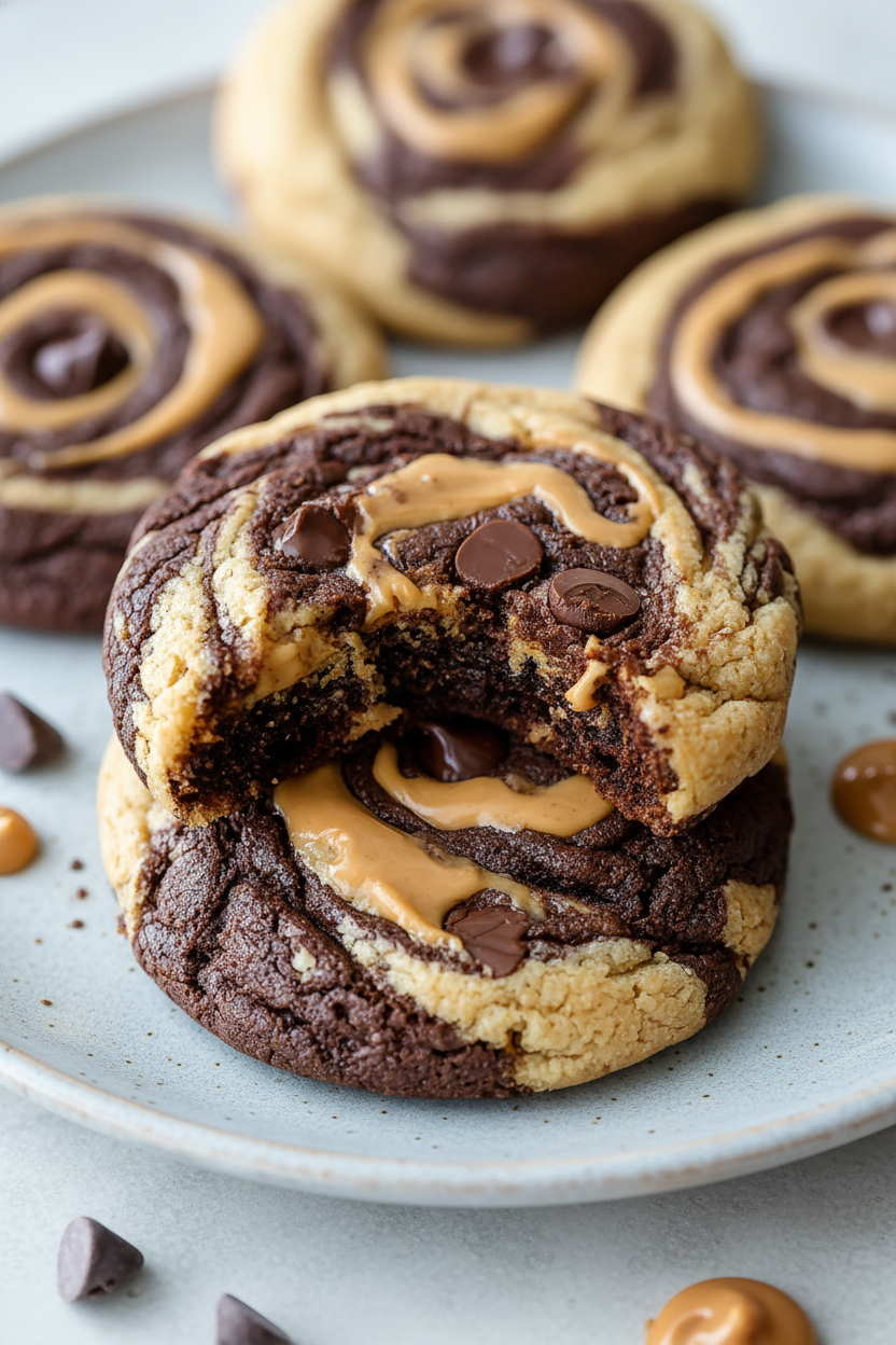 Peanut Butter Brownie Swirl Cookie Recipe