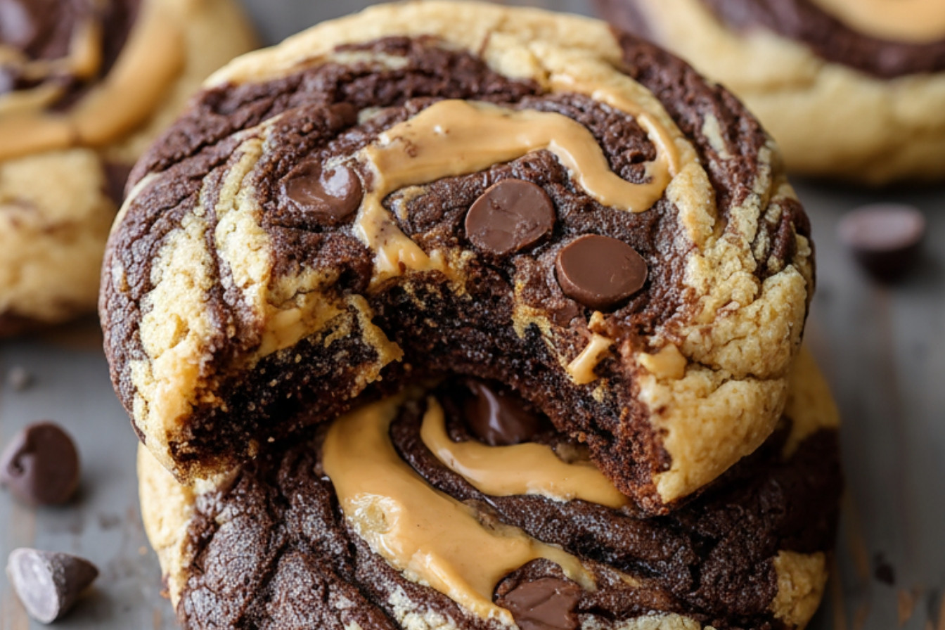 Peanut Butter Brownie Swirl Cookie Recipe