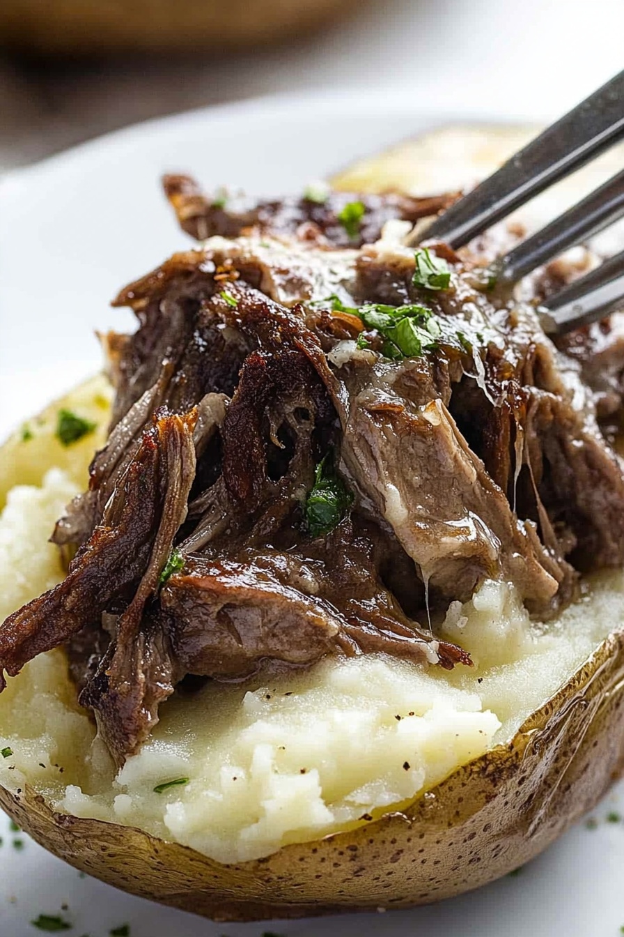 Pot Roast Stuffed Potato Recipe
