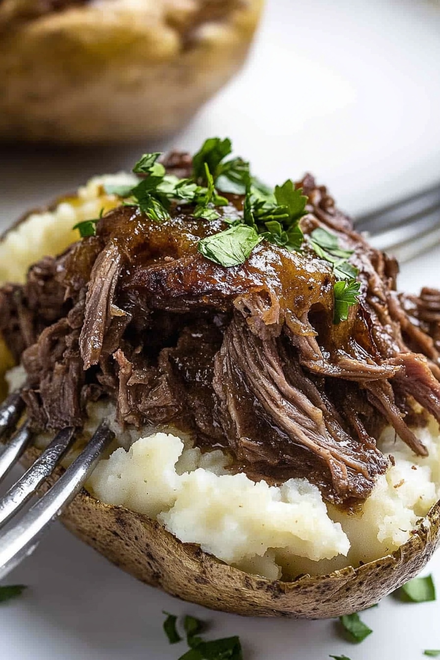 Pot Roast Stuffed Potato Recipe