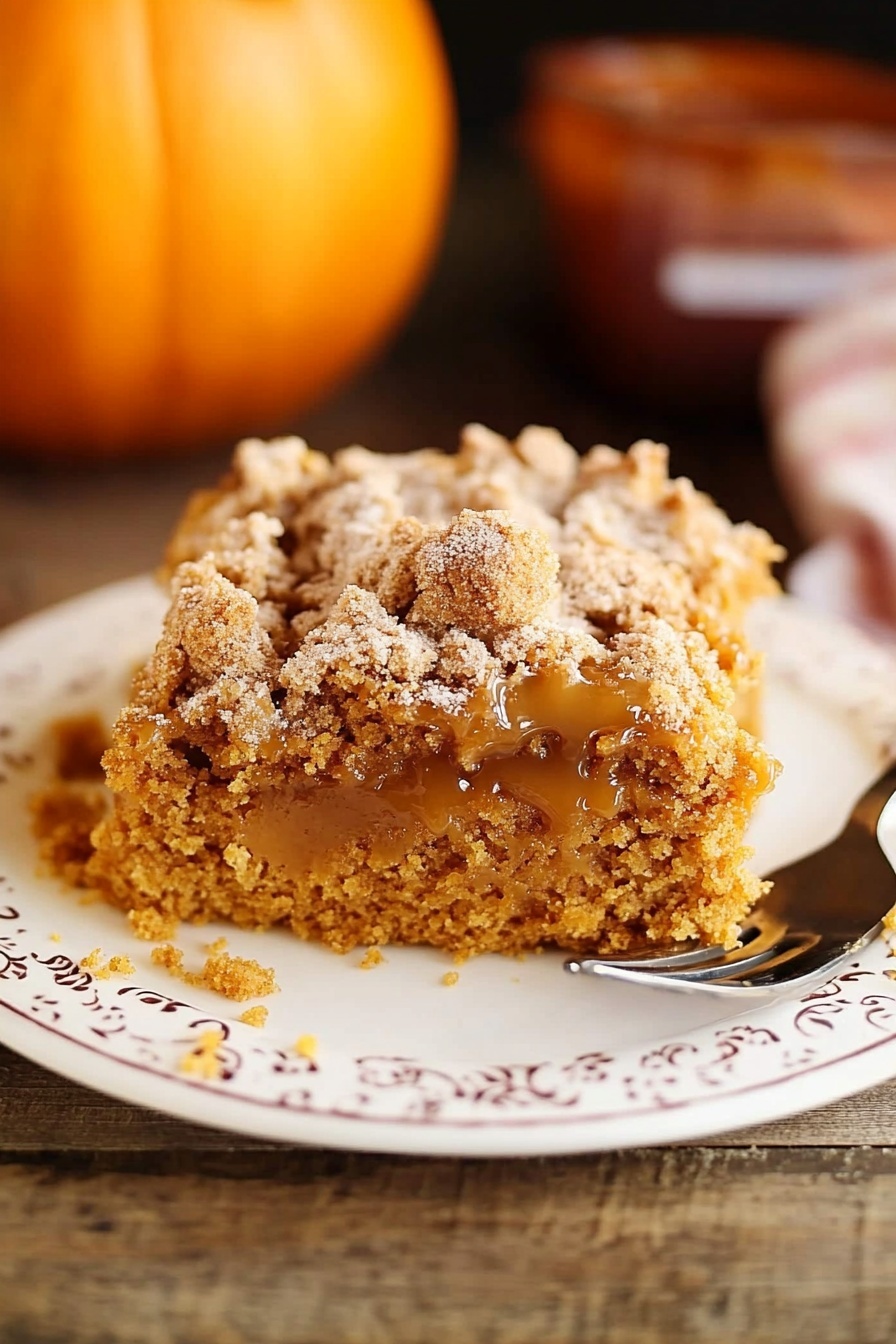 Pumpkin Caramel Streusel Cake
