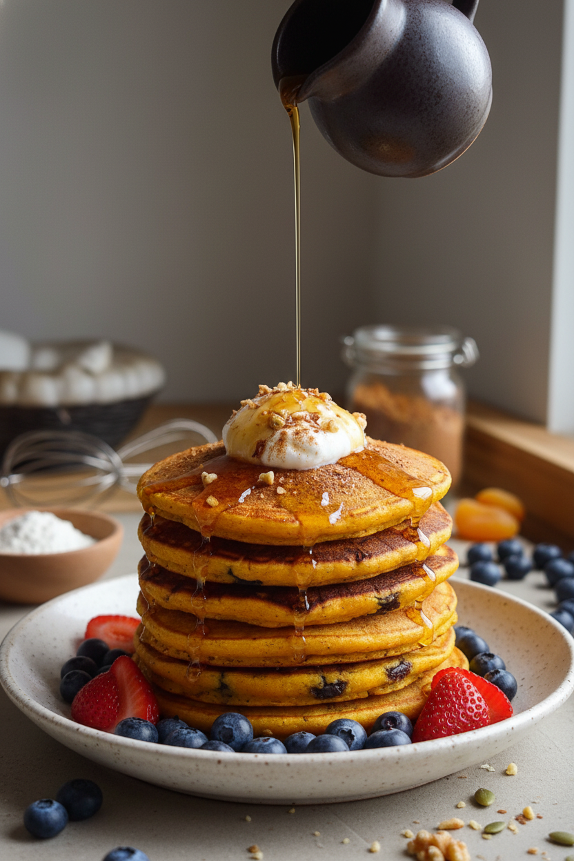 Pumpkin Cottage Cheese Pancakes Snack On Meat