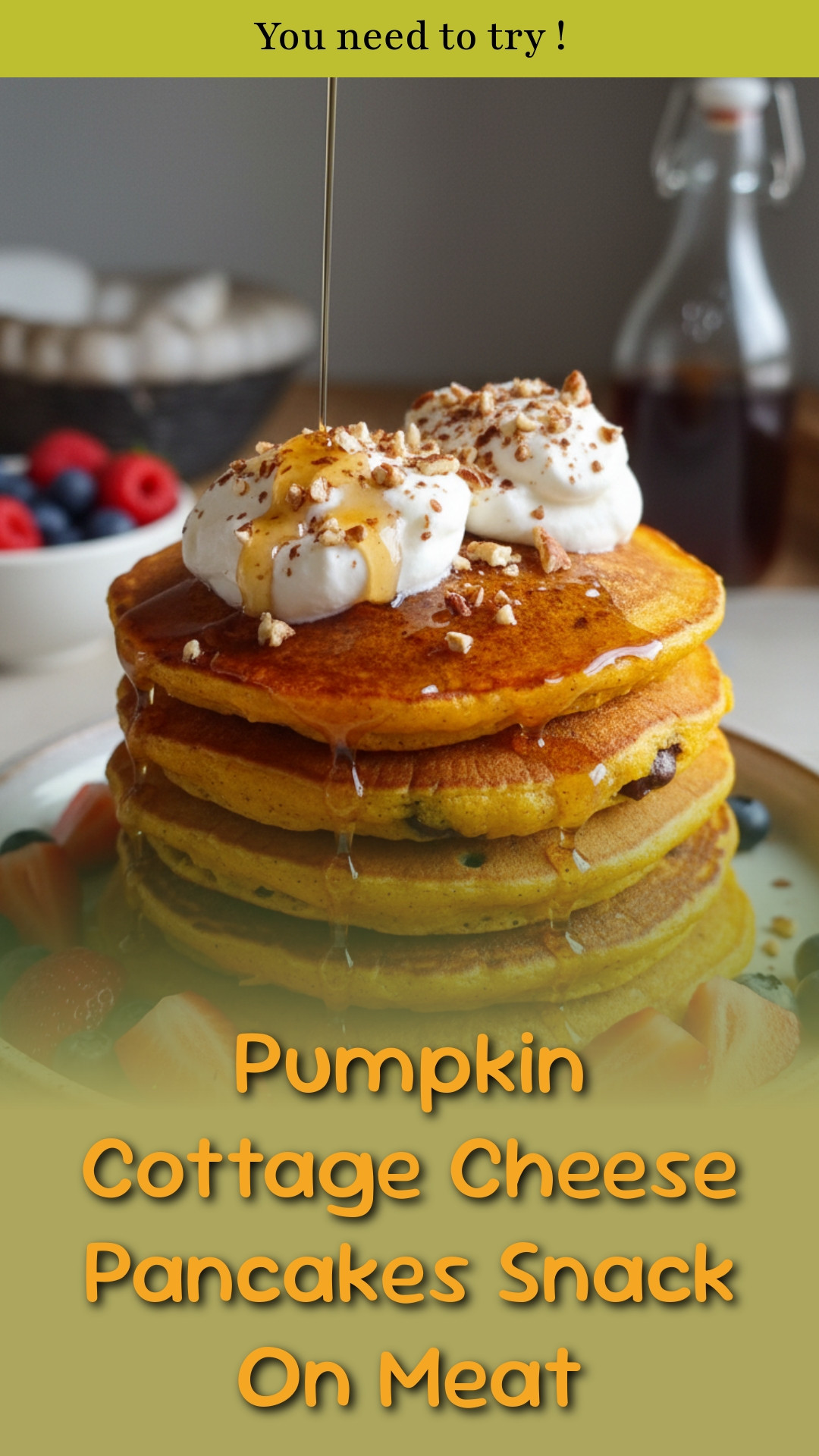 Pumpkin Cottage Cheese Pancakes Snack On Meat