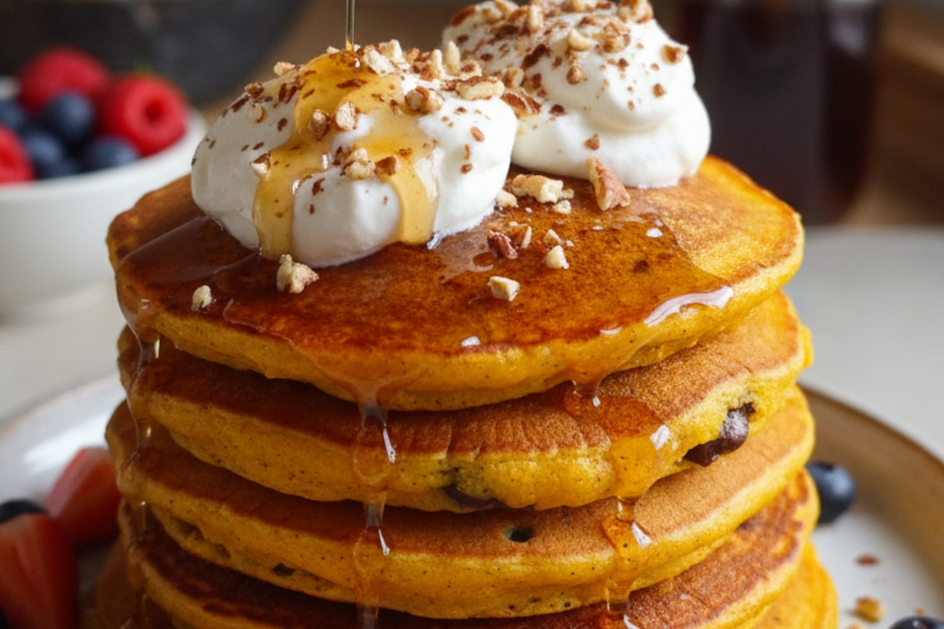 Pumpkin Cottage Cheese Pancakes Snack On Meat