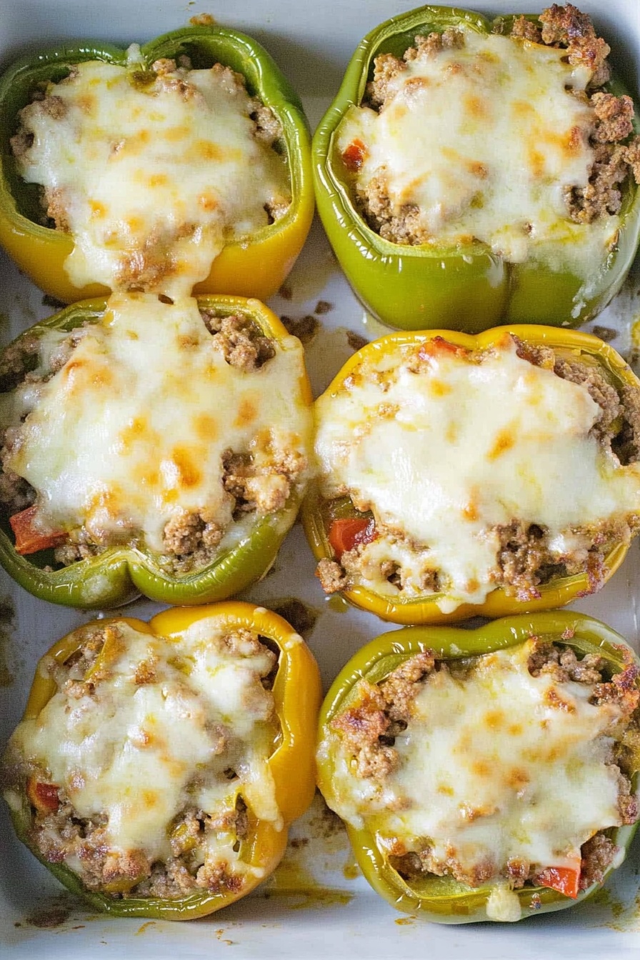Quick Ground Beef Stuffed Bell Peppers