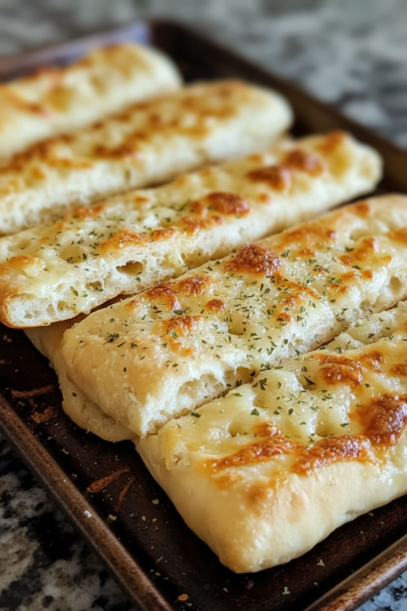 Quick Sourdough Cheesy Breadsticks Snack On Meat