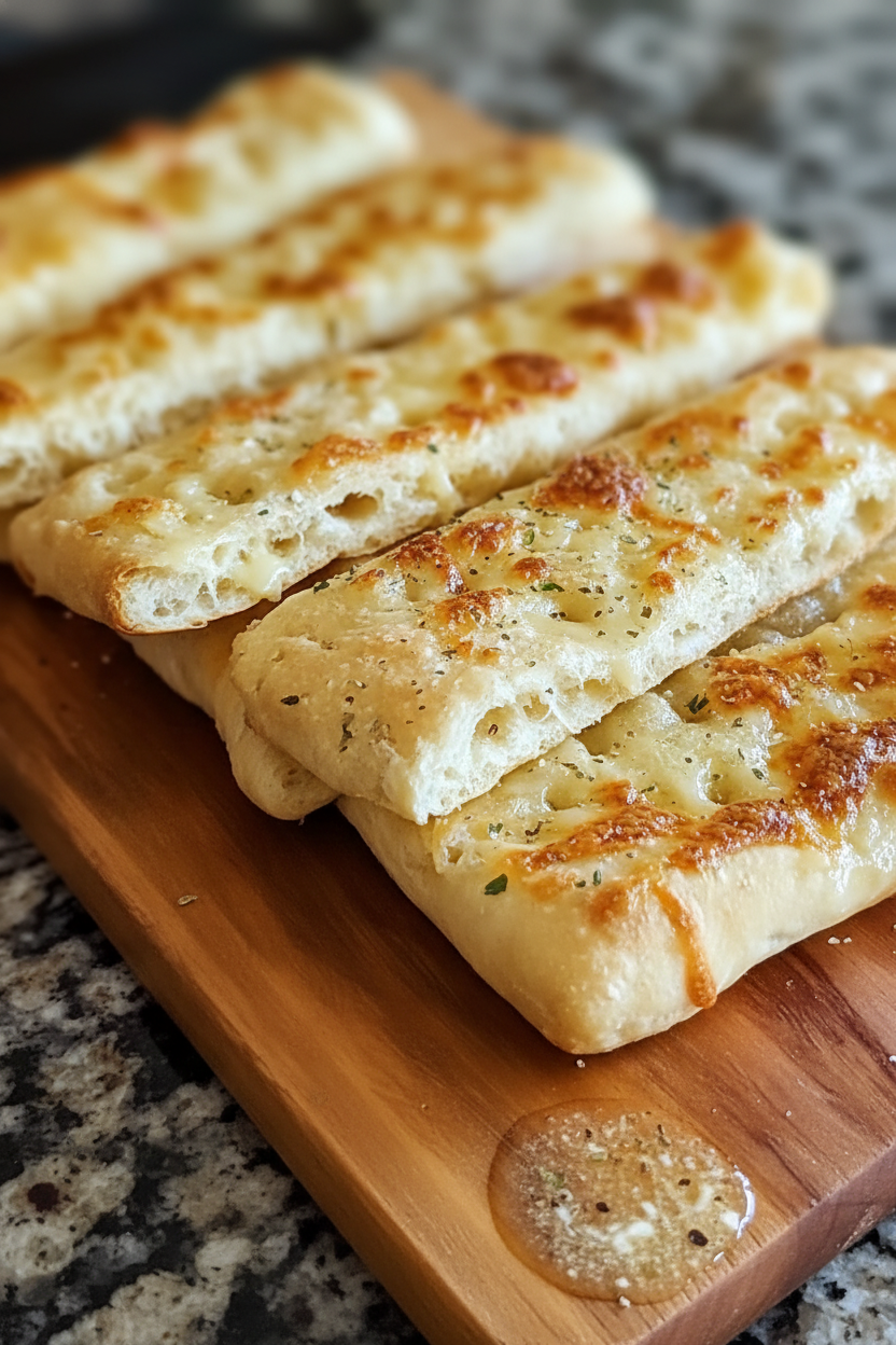 Quick Sourdough Cheesy Breadsticks Snack On Meat
