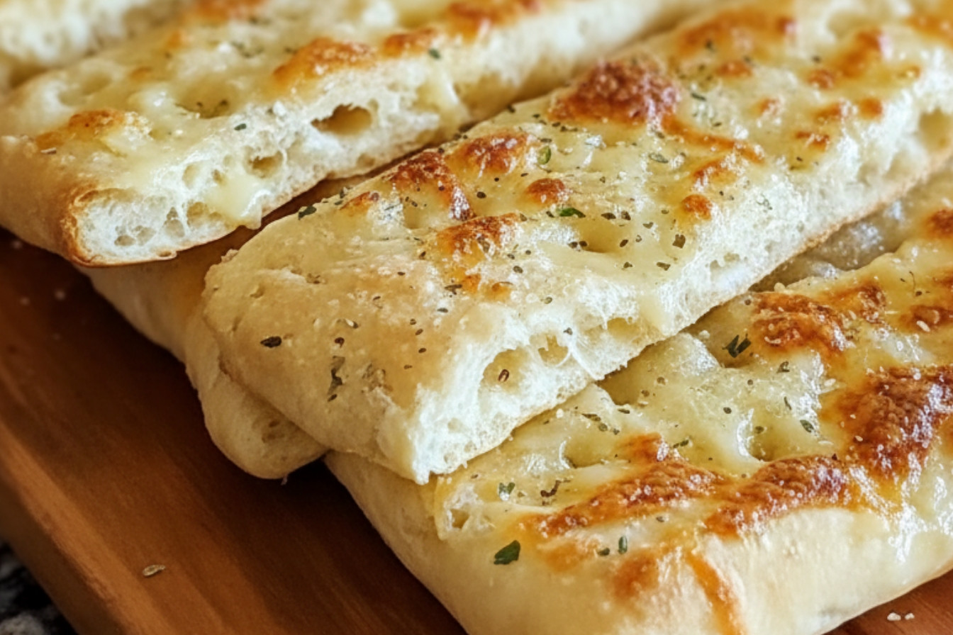 Quick Sourdough Cheesy Breadsticks Snack On Meat