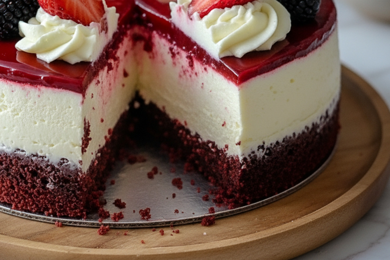 Red Velvet Strawberry Cheesecake Snack Recipe