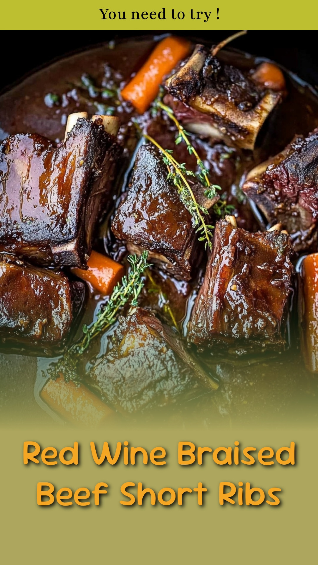 Red Wine Braised Beef Short Ribs