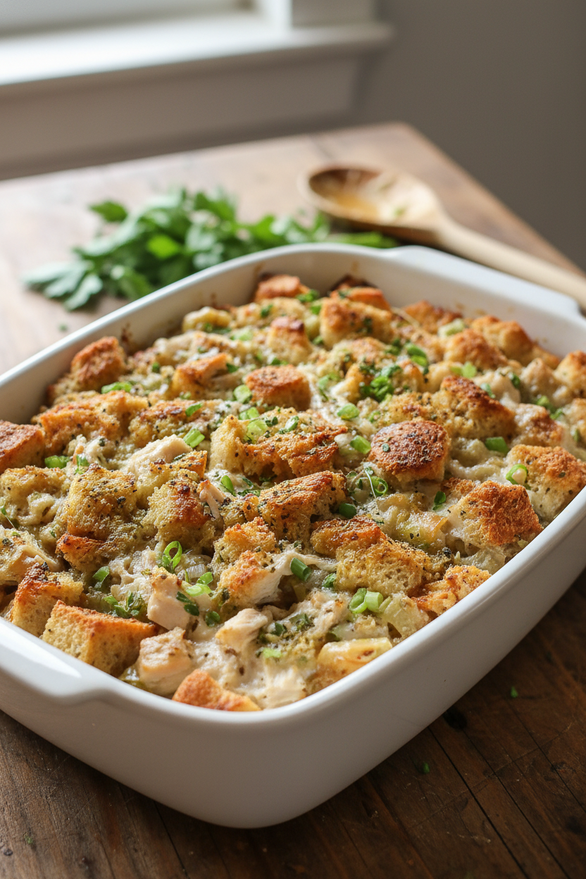Rotisserie Chicken and Stuffing Casserole Recipe