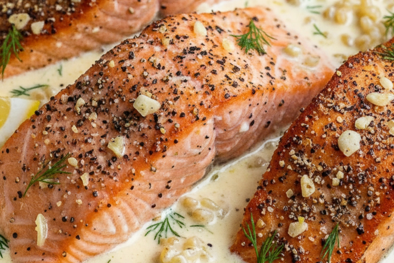 Salmon with Lemon Cream Sauce Recipe