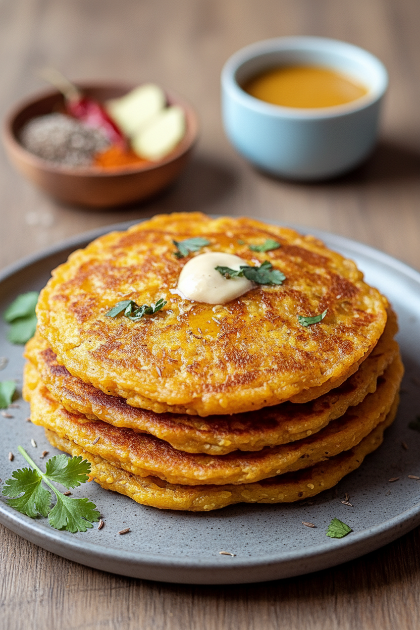 Savory Red Lentil Pancakes for Healthy Snacking