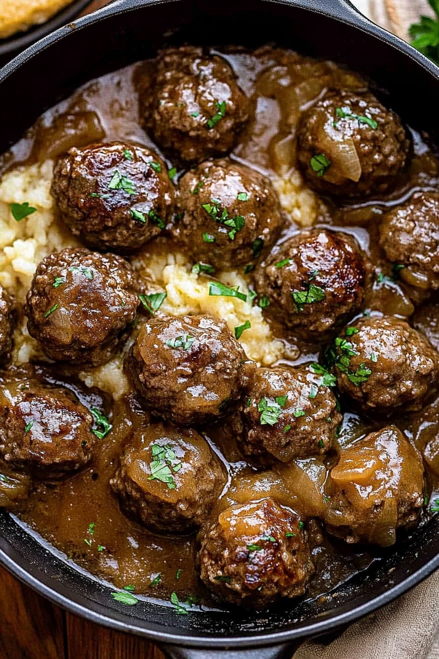 Savory Salisbury Steak Meatball Recipe