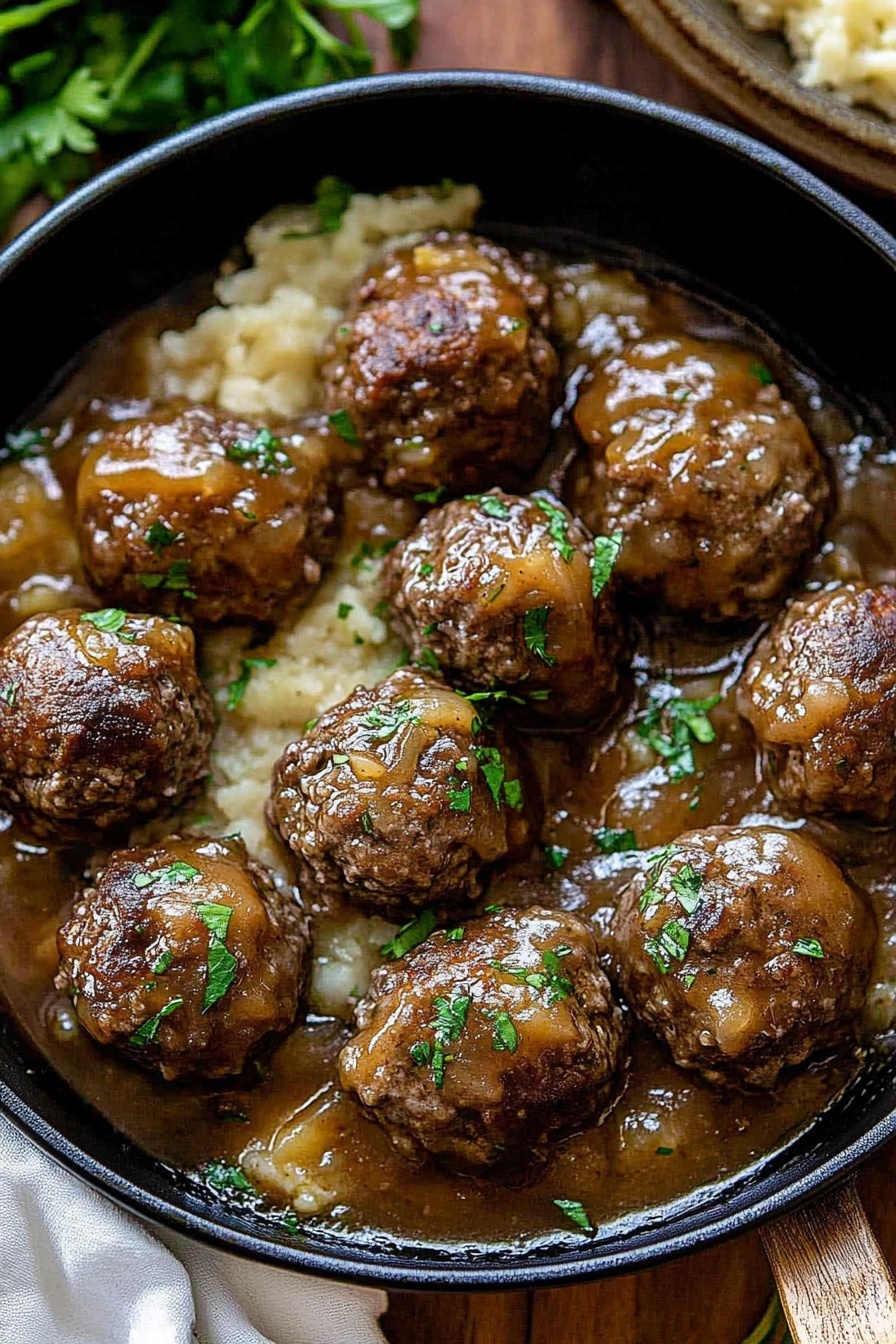 Savory Salisbury Steak Meatball Recipe