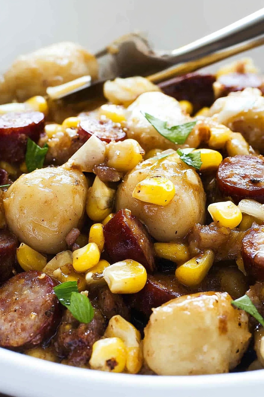 Savory Sausage and Corn Gnocchi