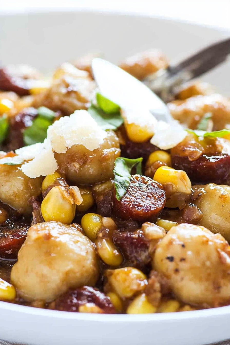 Savory Sausage and Corn Gnocchi