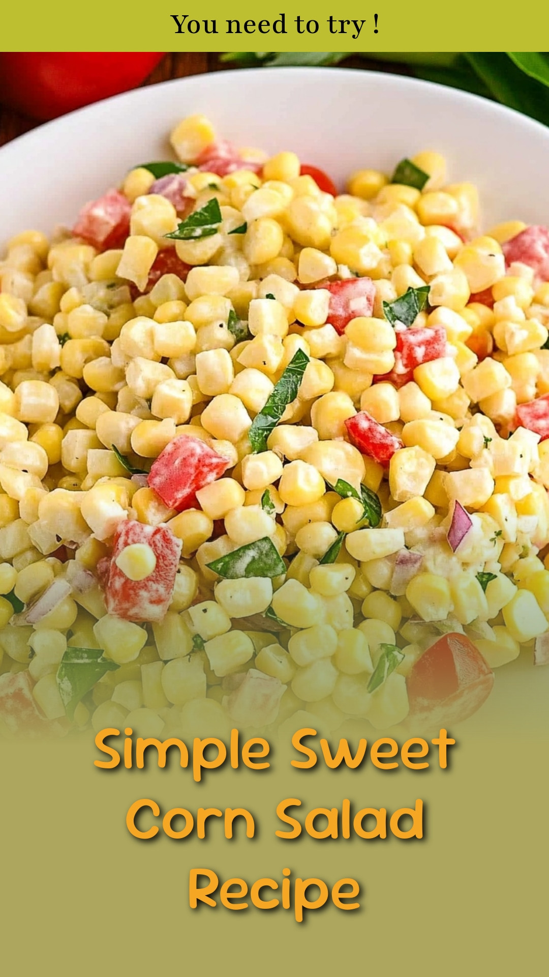 Simple Sweet Corn Salad Recipe
