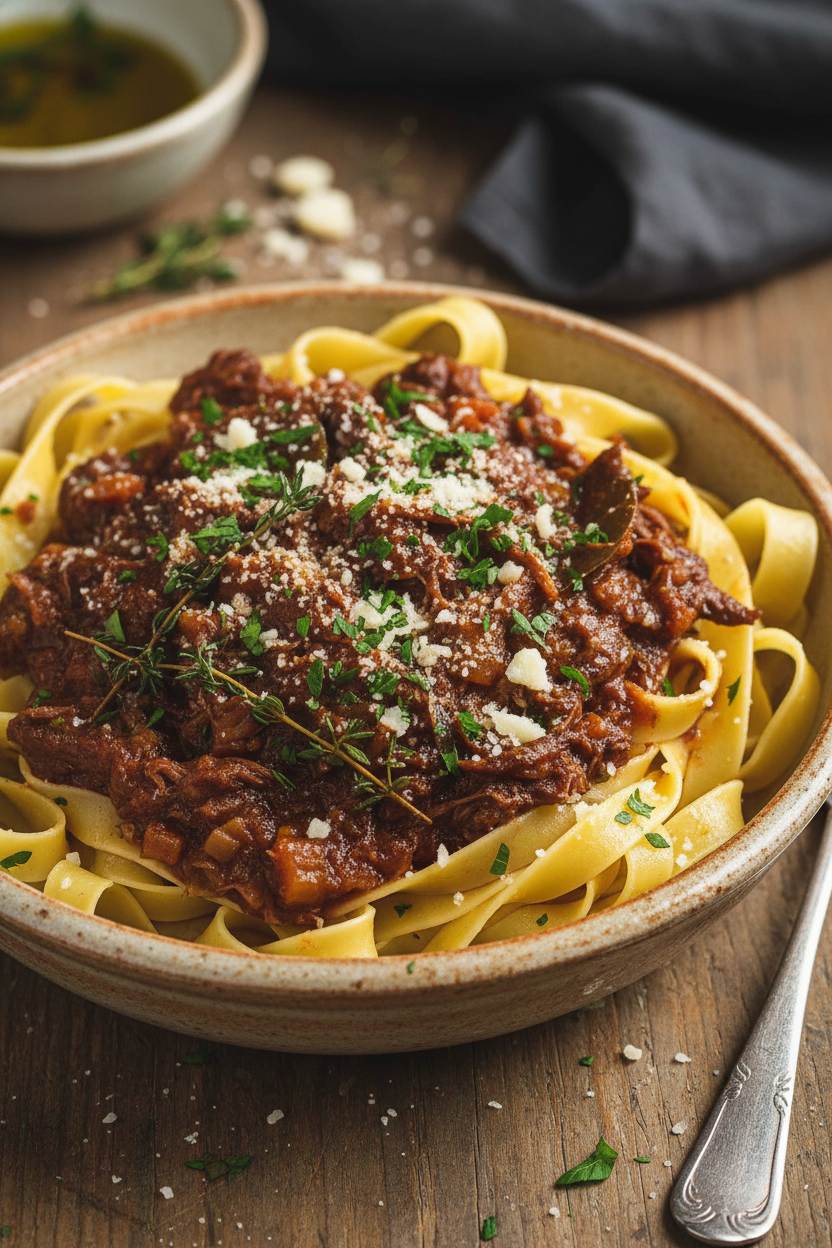 Slow Cooked Short Rib Ragù Recipe