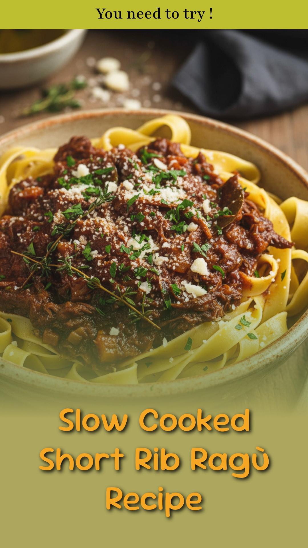 Slow Cooked Short Rib Ragù Recipe