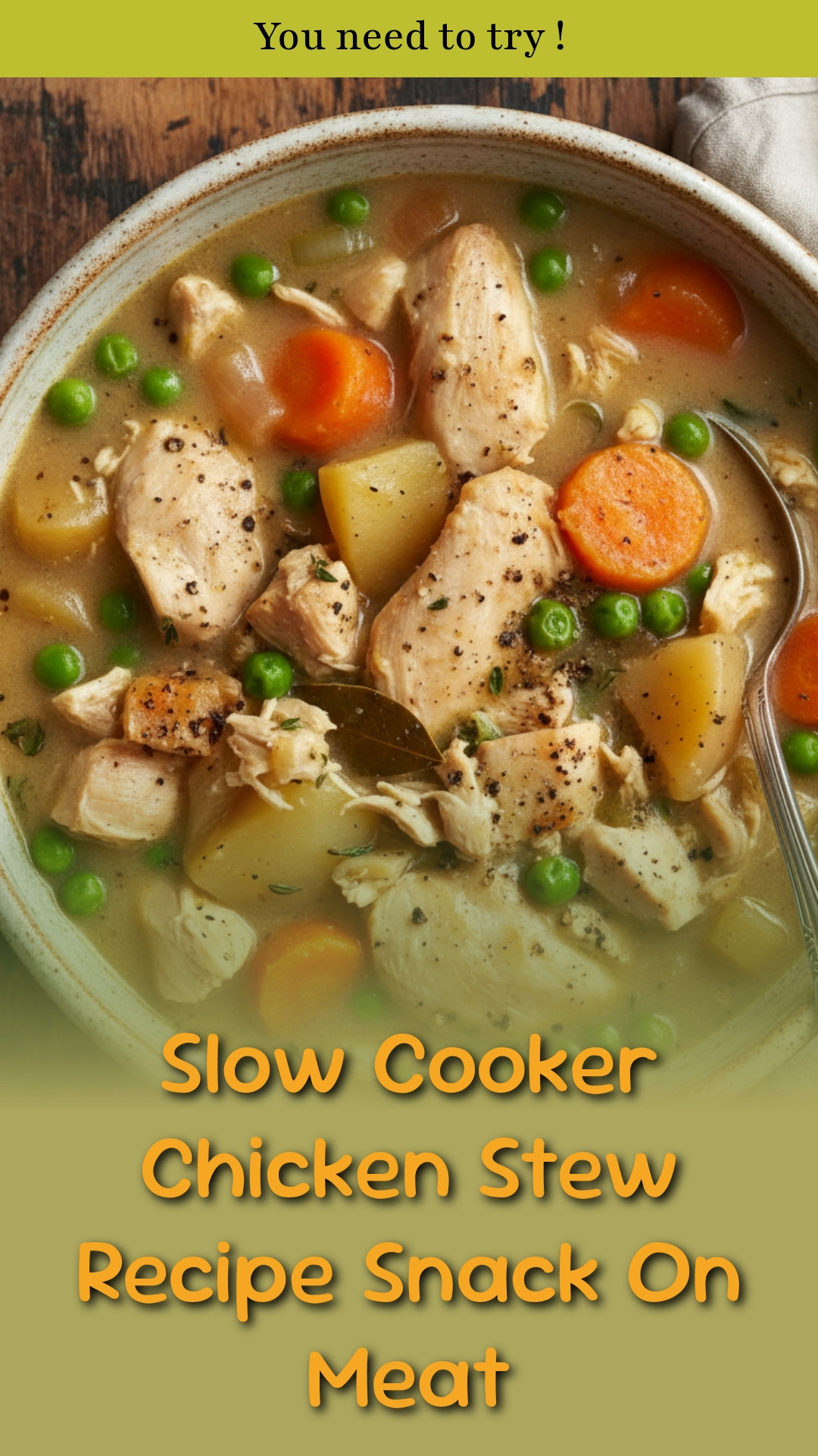Slow Cooker Chicken Stew Recipe Snack On Meat