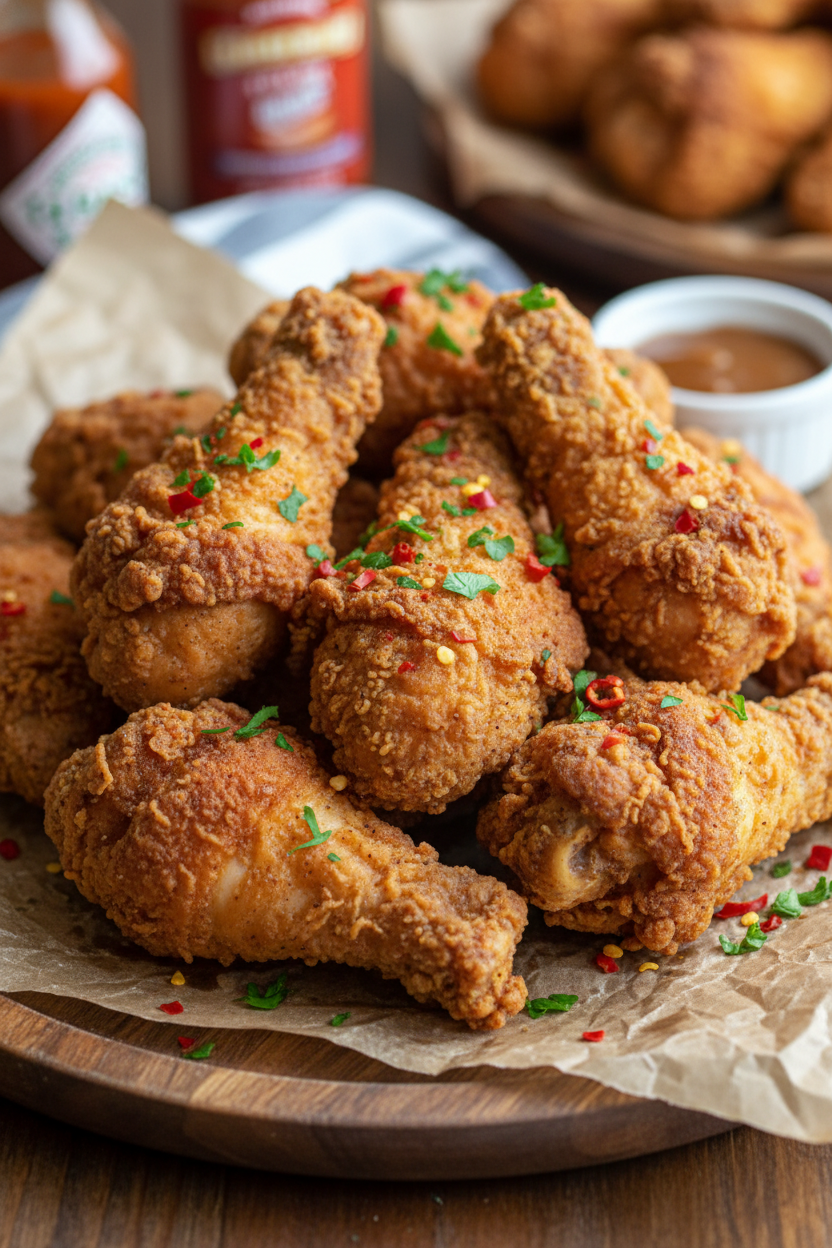 Southern Fried Chicken Snack On Meat