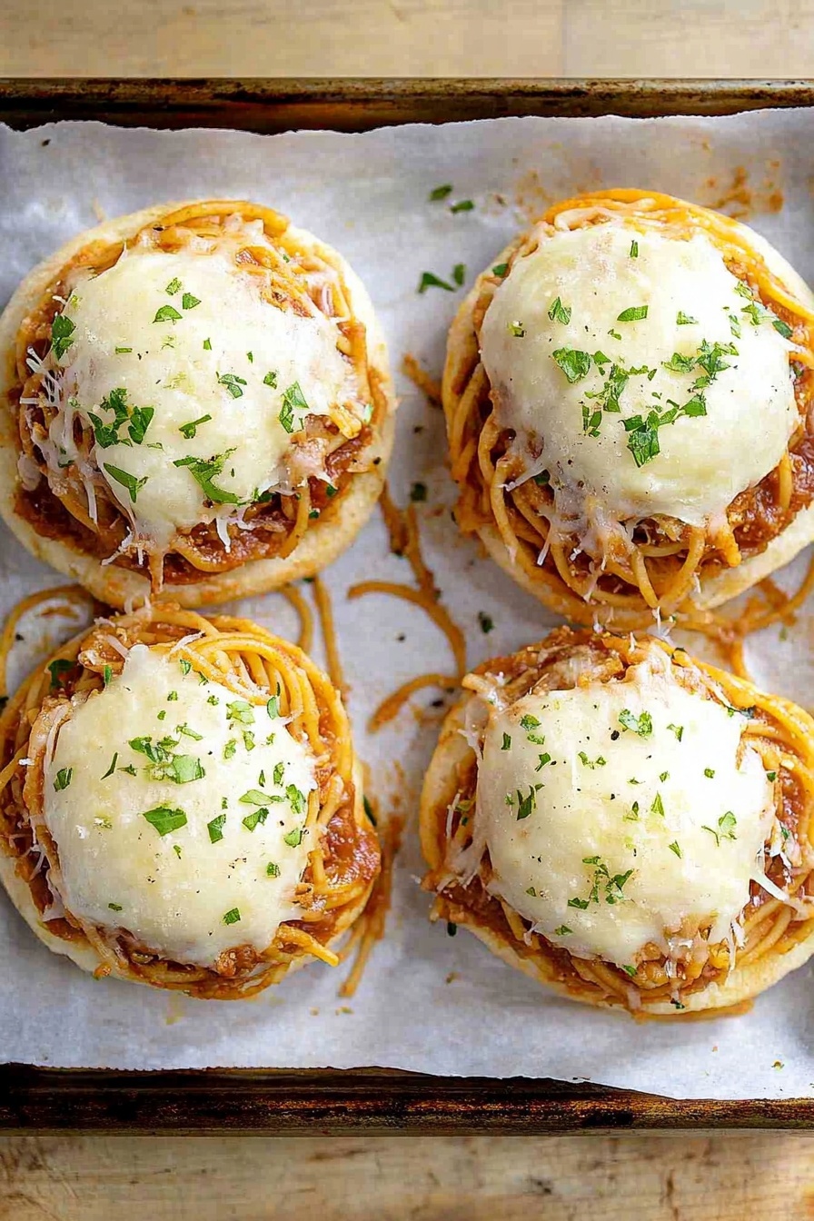 Spaghetti Served in a Bread Bowl