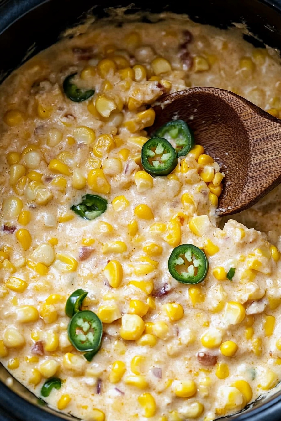 Spicy Slow Cooker Jalapeno Corn Dip