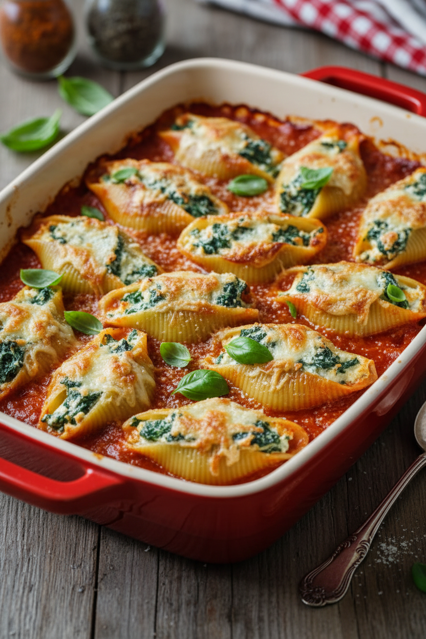 Spinach Ricotta Stuffed Shells Recipe