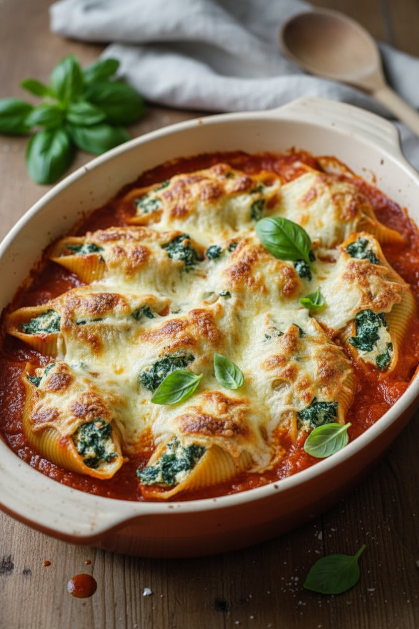 Spinach Ricotta Stuffed Shells Recipe