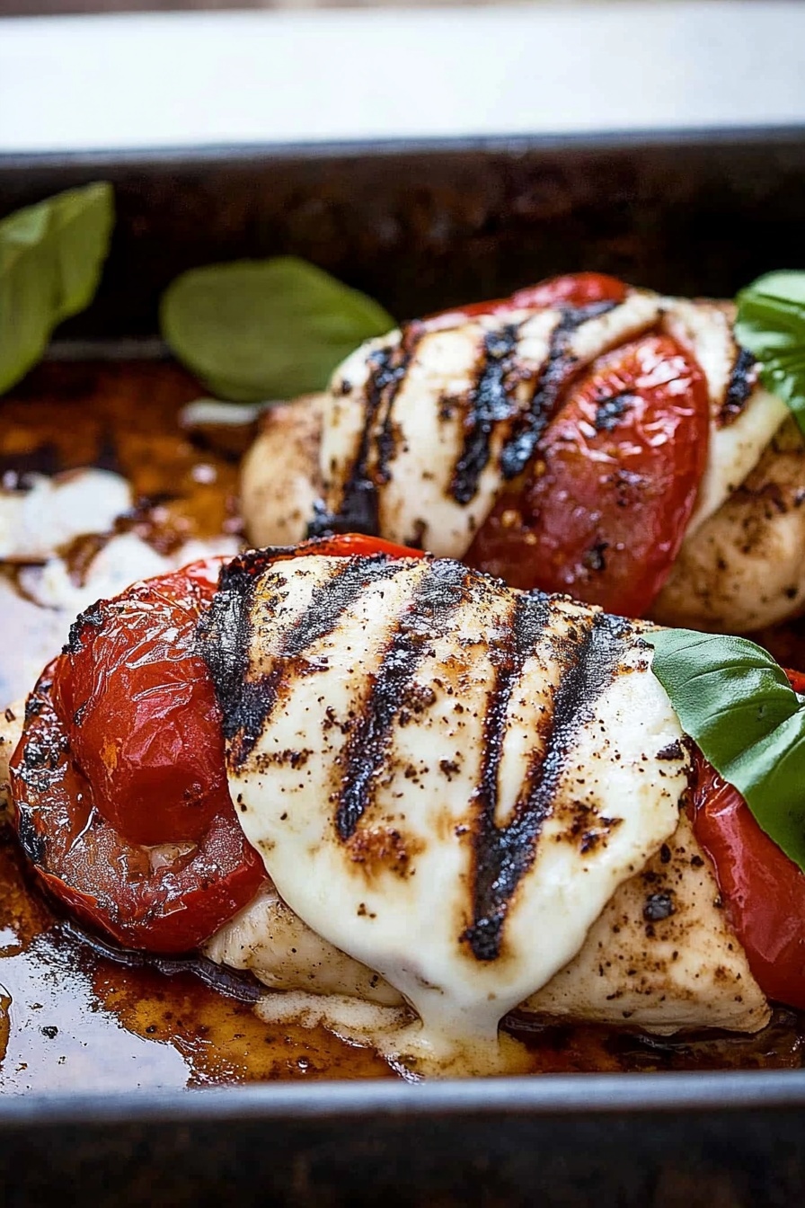 Stuffed Chicken with Tomato and Mozzarella
