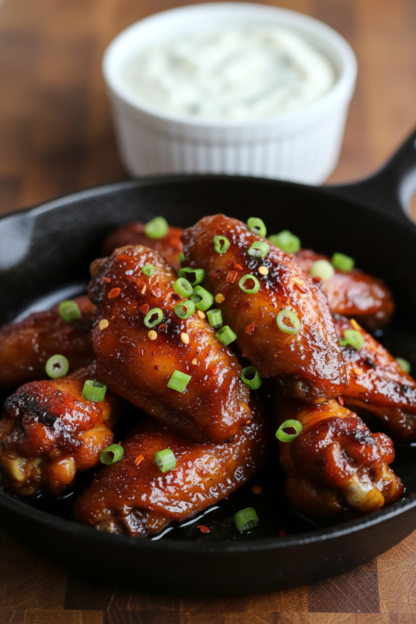Sweet Sticky Spicy Deviled Chicken Wings