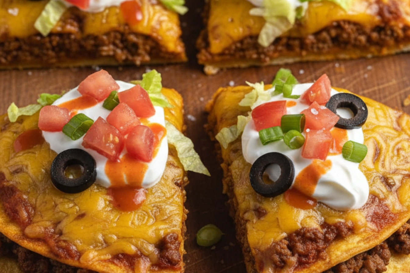 Taco Bell Style Mexican Pizza Snack