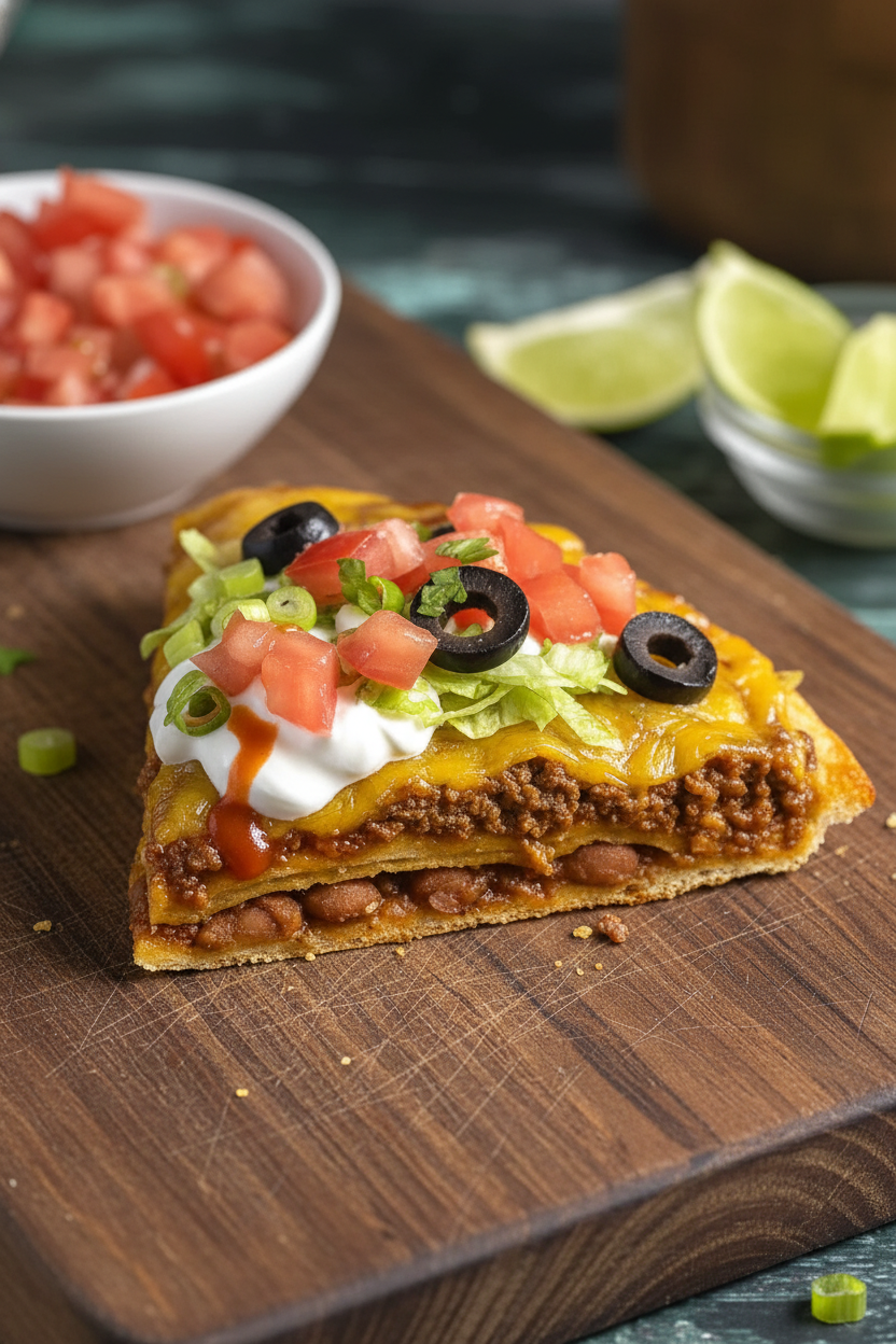 Taco Bell Style Mexican Pizza Snack