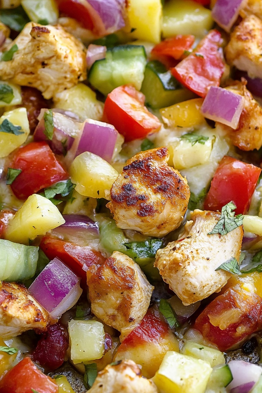 Tropical Chicken Sheet Pan Dinner