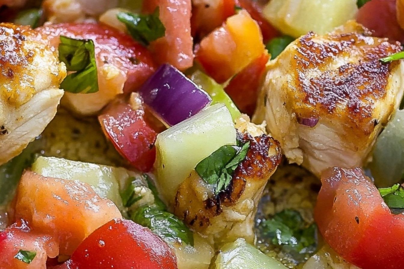 Tropical Chicken Sheet Pan Dinner