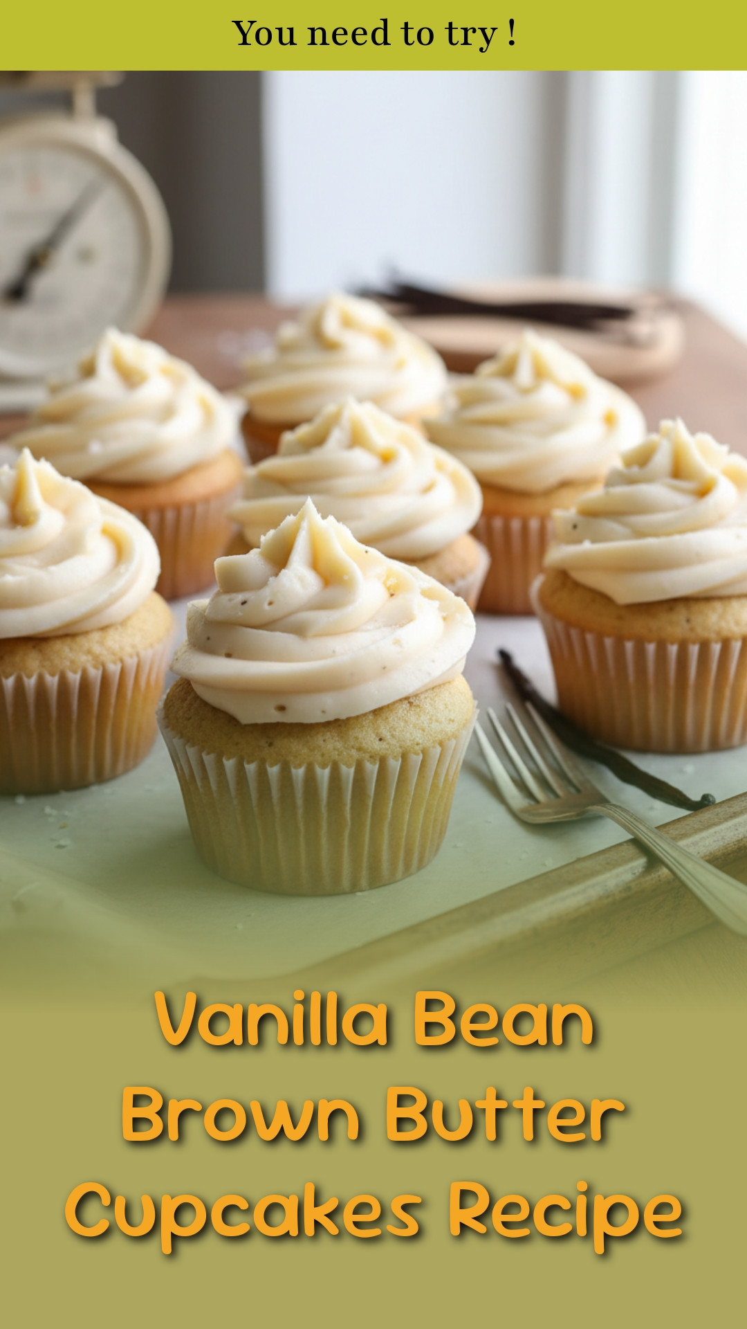 Vanilla Bean Brown Butter Cupcakes Recipe