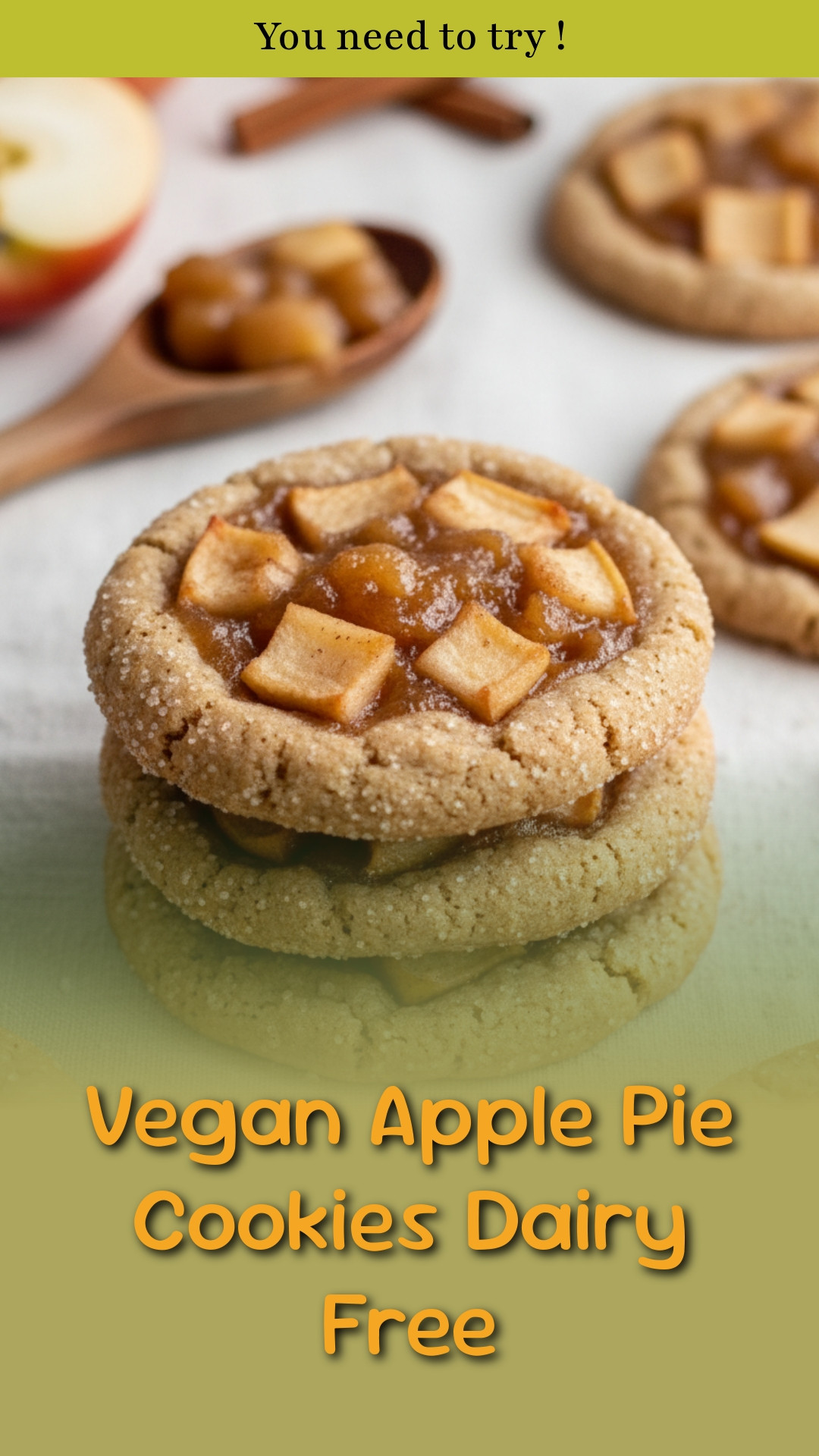 Vegan Apple Pie Cookies Dairy Free