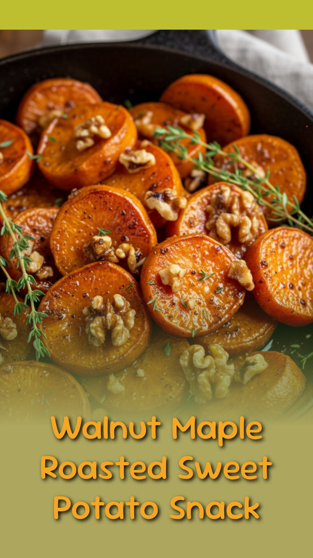 Walnut Maple Roasted Sweet Potato Snack