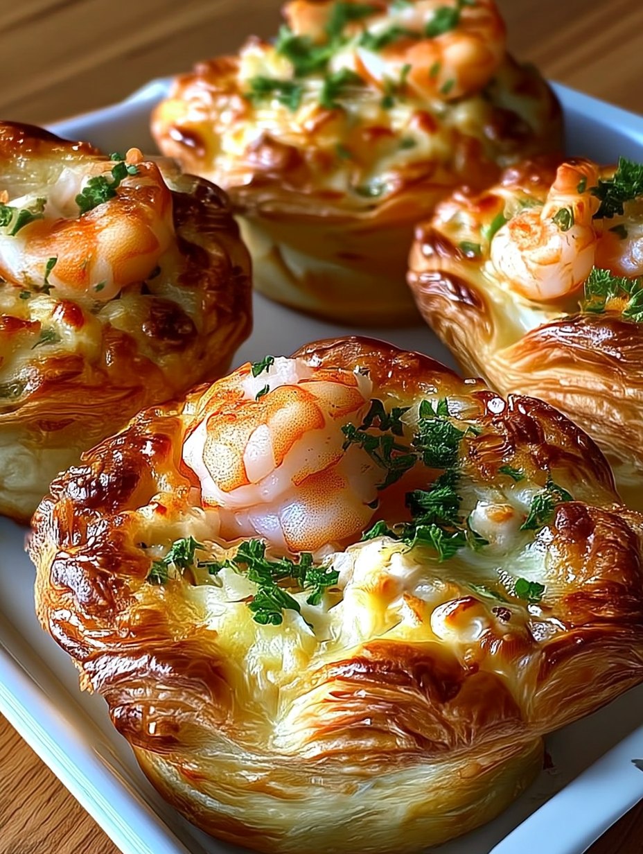 Shrimp & Crab Croissant Bomb Cups