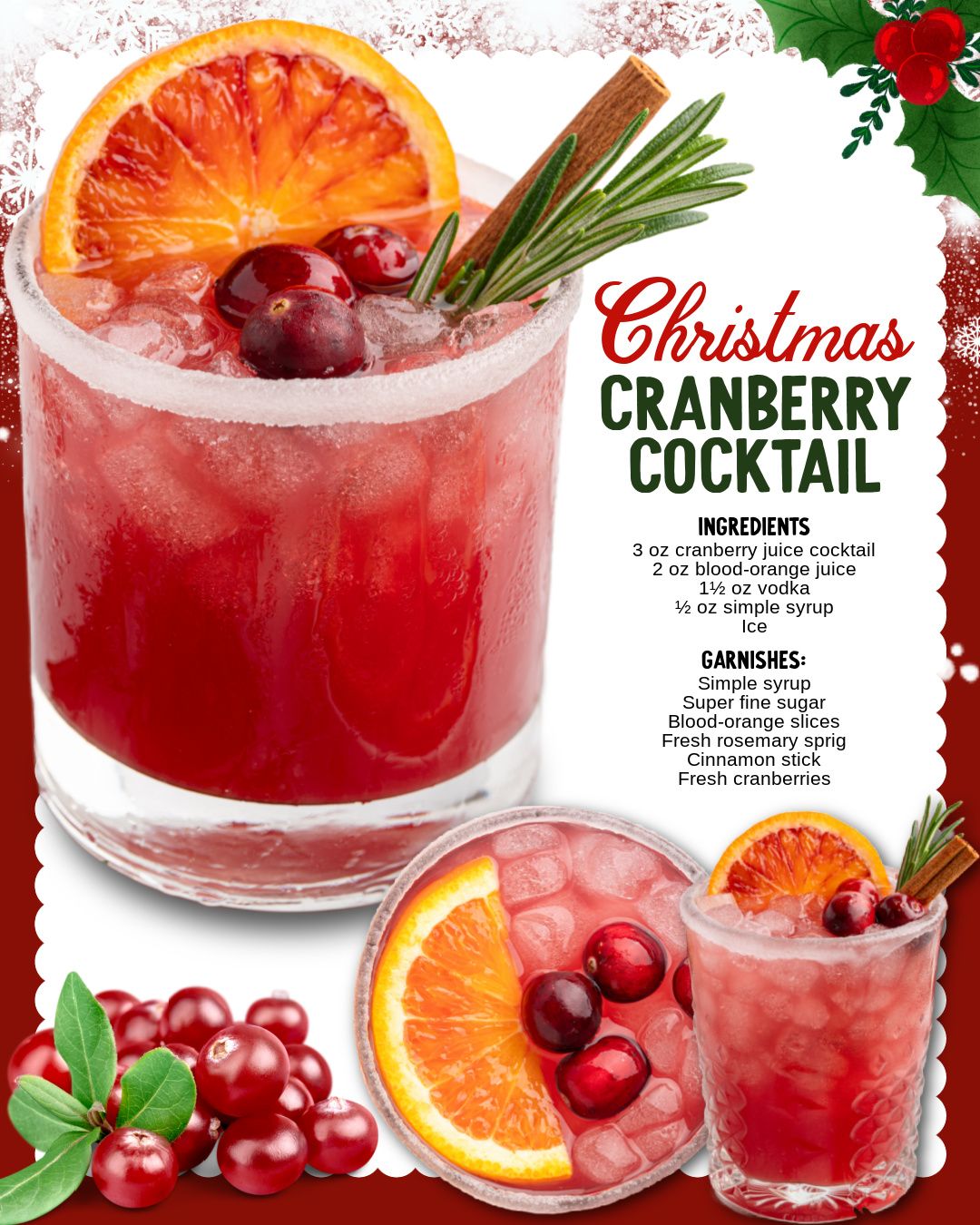 Cranberry Christmas Cocktail