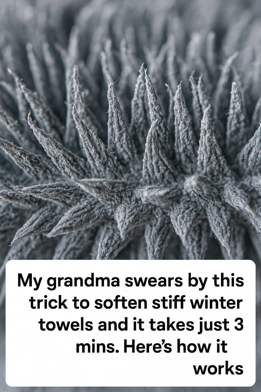 My grandma swears by this trick to soften stiff winter towels and it takes just 3 mins. Here’s how it works