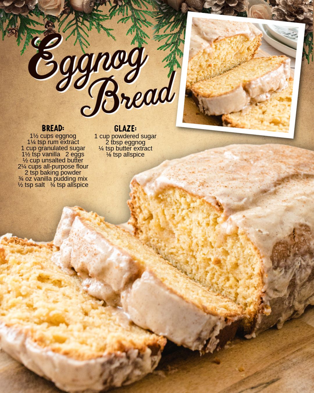 Vintage Eggnog Bread