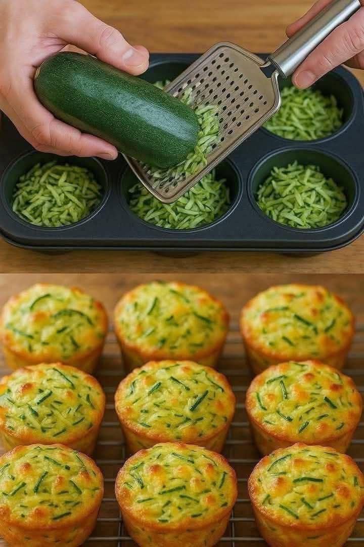 Zucchini, Potato Carrot Cheese Muffins