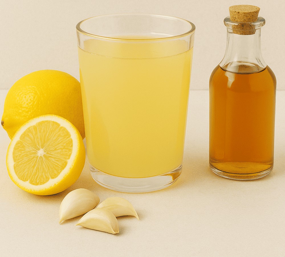 Garlic, Lemon & Apple Cider Vinegar Drink